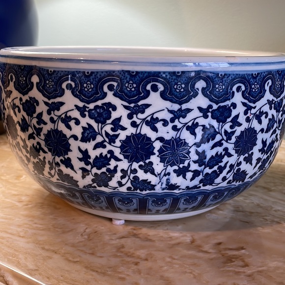 Large chinoiserie ceramic planter. - Picture 4 of 4